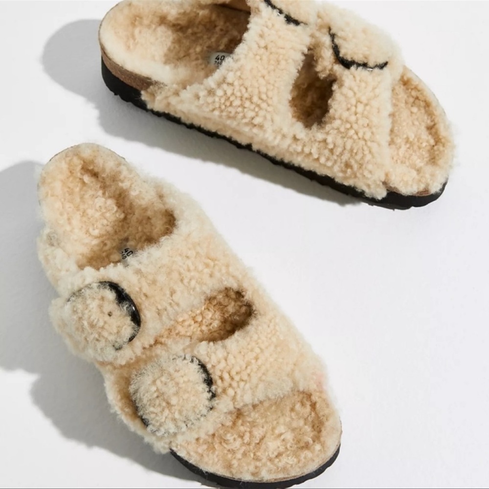 Birkenstock Arizona Big Buckle Shearling Slide Sandal